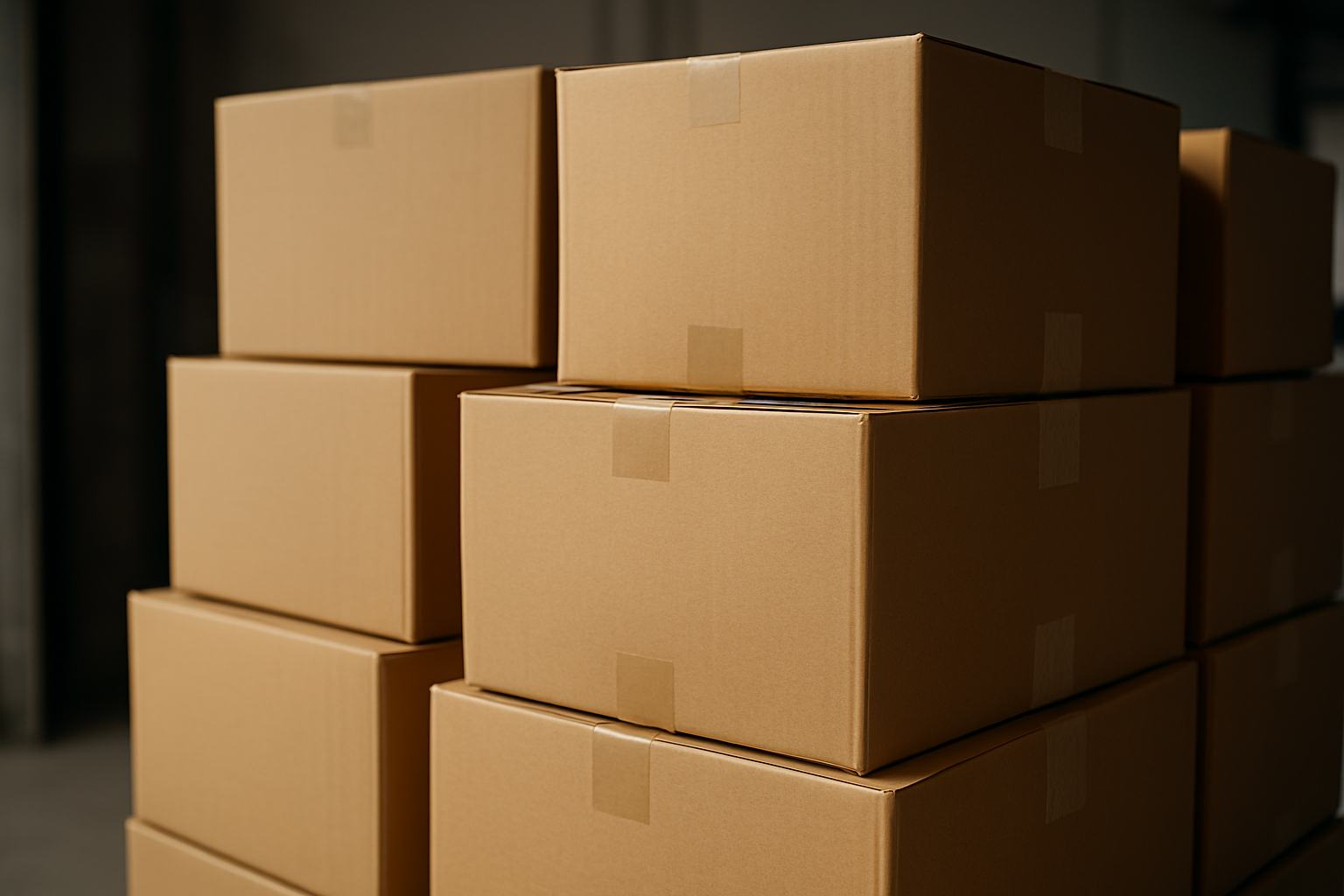 Cargo boxes in rear of van